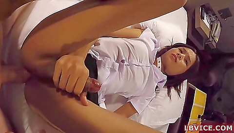 Sexy latina gets anal fucked by a dildo overdue