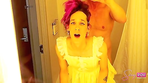 Married guy with perfect tits and a little tnt