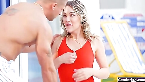 Hot blonde fucked in public