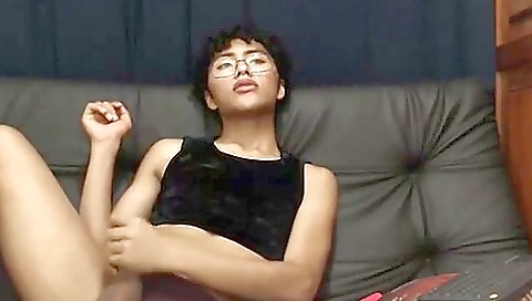 Hot lesbian sex with a strap-on